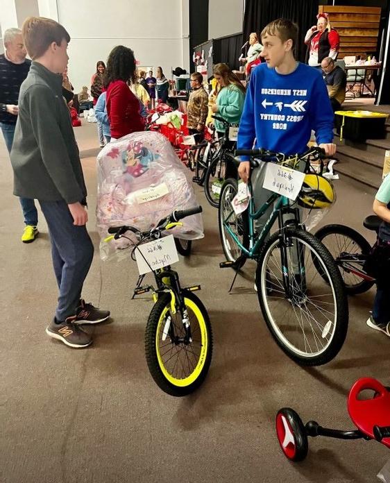 Gifts, including bicycles, were handed out to the community for the annual Blessings in Boxes event hosted by The Storehouse